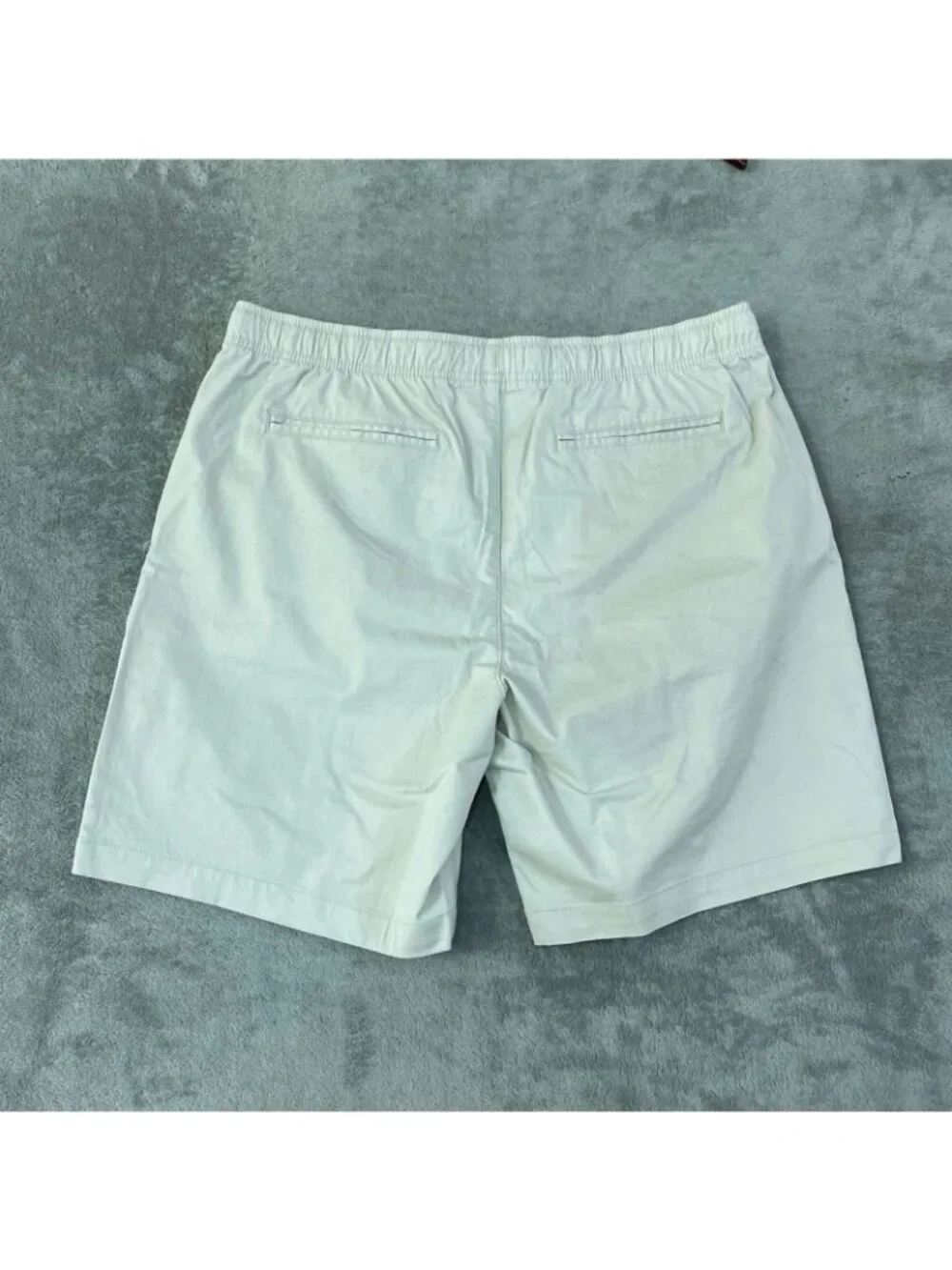 NWOT Banana Republic Men's L Beige Elastic Waist Drawstring Chino Shorts